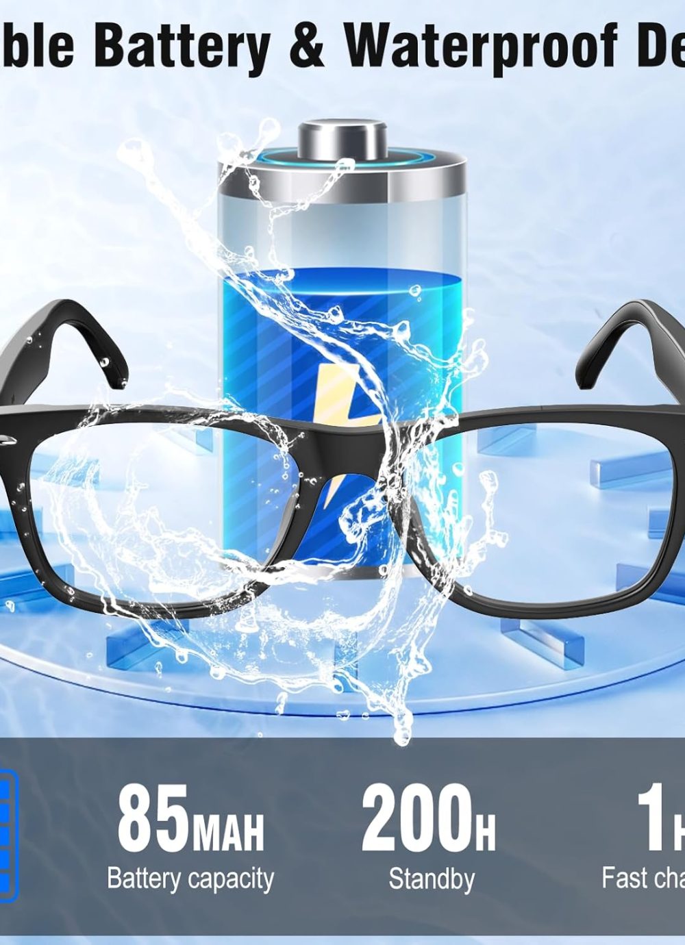 Ai Translation Smart Glasses with Chat GPT Bluetooth for Men Women with 140 Language Color-Change Lens Clear Headphone with Speaker Sunglasses,Travel Meeting Trade Business - Image 6